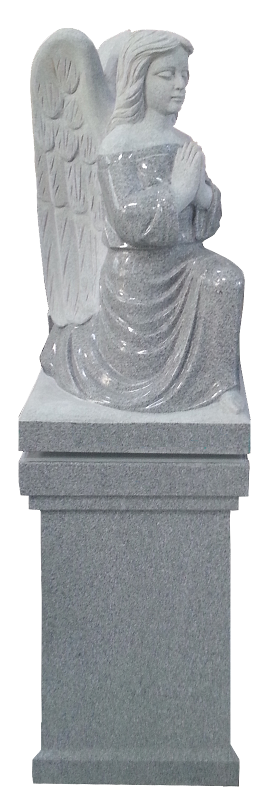 Praying Angel Pedestal Gray