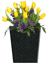 SQ-Tapered-Vases-Layered File-with flowers-American Black