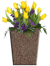 SQ-Tapered-Vases-Layered File-with flowers-Morning Rose