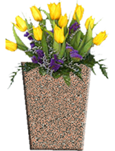 SQ-Tapered-Vases-Layered File-with flowers-Texas Rose