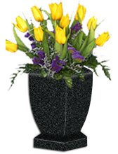 Standard-Vases-American Black-with flowers