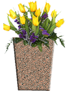 SQ-Tapered-Vases-Layered File-with flowers-Texas Rose