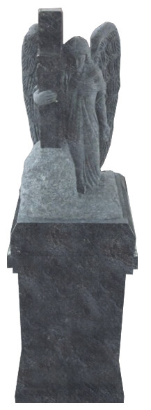 Angel Cross Pedestal Blue