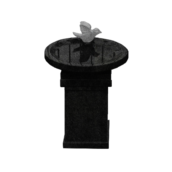 Bird Bath Pedestal Black