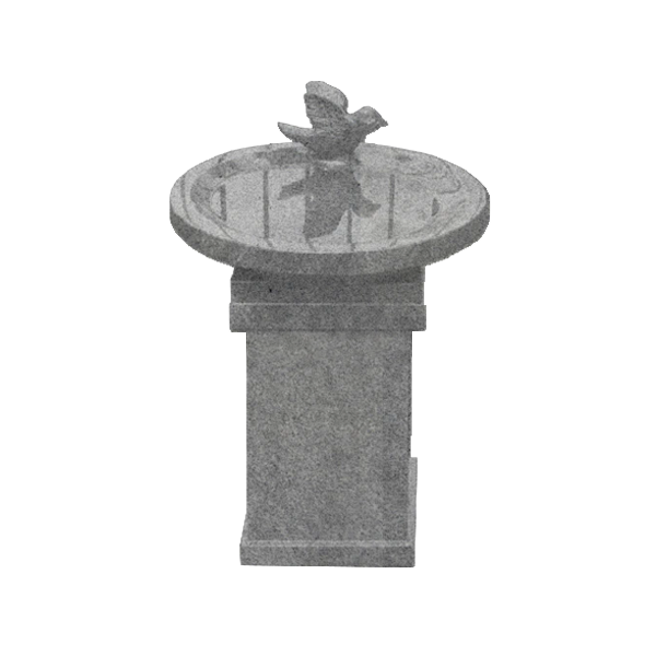 Bird Bath Pedestal Gray