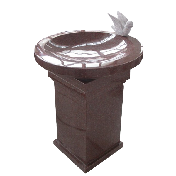 Bird Bath Pedestal Red