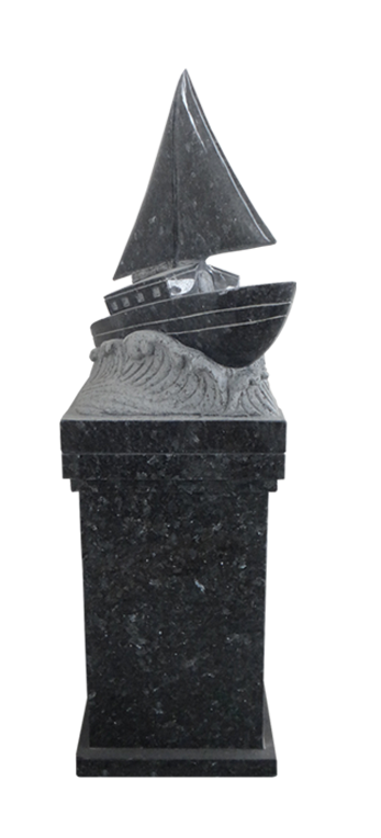 Boat Pedestal Blue Pearl