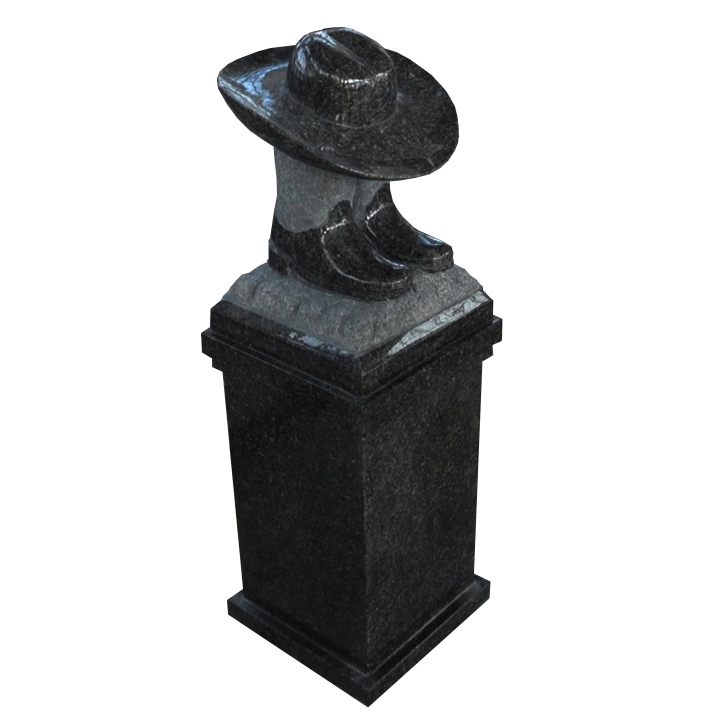 Hat Boots Pedestal Black