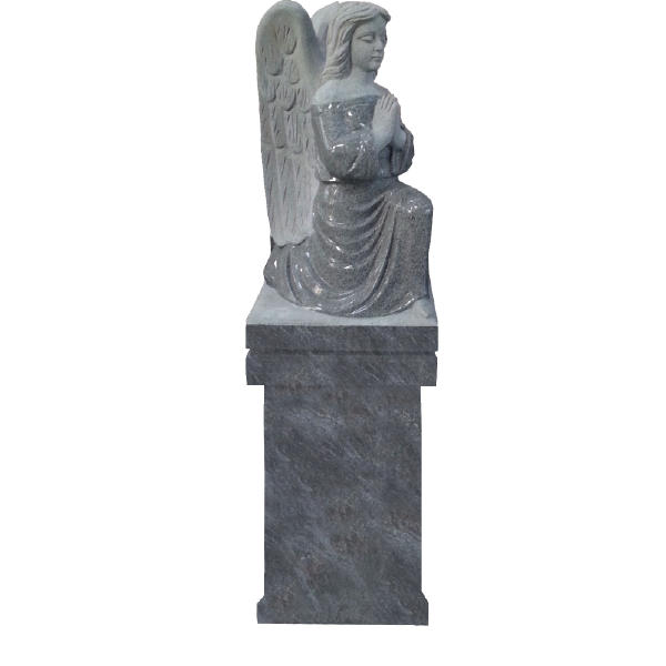 Praying Angel Pedestal Blue