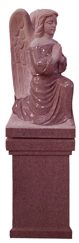 Praying Angel Pedestal Red