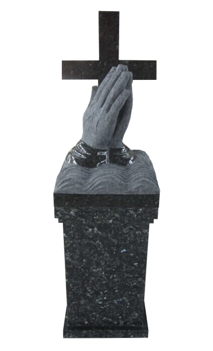 Praying Hands Pedestal Blue Pearl