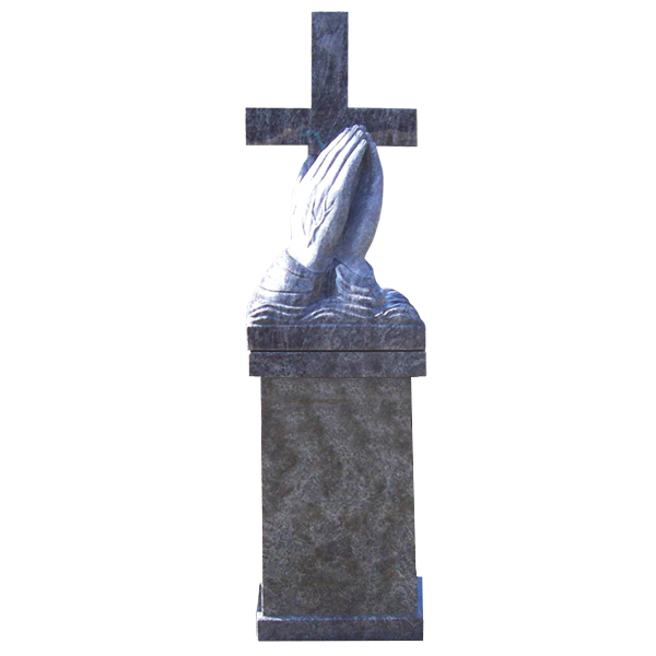 Praying Hands Pedestal Blue