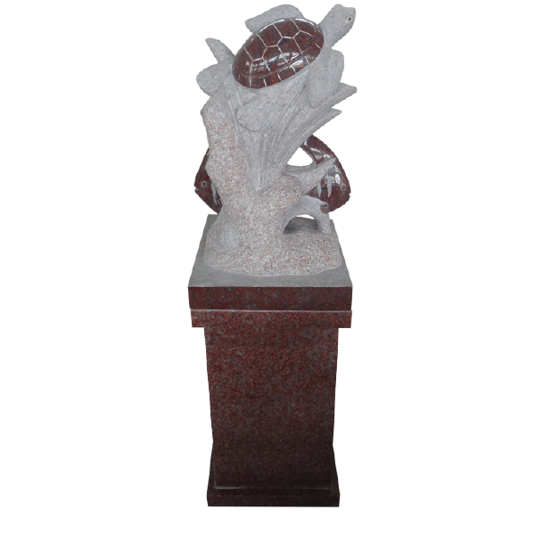 Sea Turtle Pedestal Red