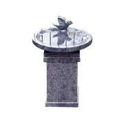 Bird Bath Pedestal Blue