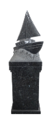 Boat Pedestal Blue Pearl