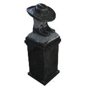 Hat Boots Pedestal Black
