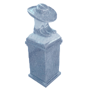 Hat Boots Pedestal Gray
