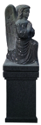 Praying Angel Pedestal Black