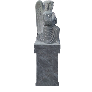 Praying Angel Pedestal Blue