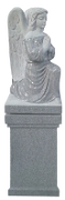 Praying Angel Pedestal Gray