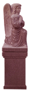 Praying Angel Pedestal Red