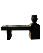Vase Pedestal Black