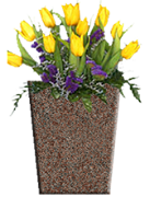 SQ-Tapered-Vases-Layered File-with flowers-Morning Rose