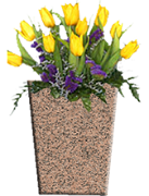 SQ-Tapered-Vases-Layered File-with flowers-Salisbury Pink