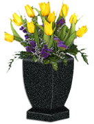 Standard-Vases-American Black-with flowers