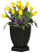 Standard-Vases-Eagle-Black-with flowers