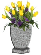 Standard-Vases-Eagle-Blue-with flowers